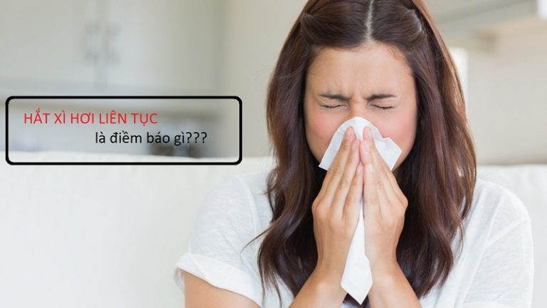 Hắt xì 1 cái theo giờ ở nữ