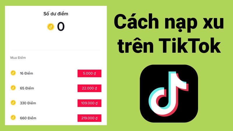 Nạp xu tiktok bằng thẻ điện thoại