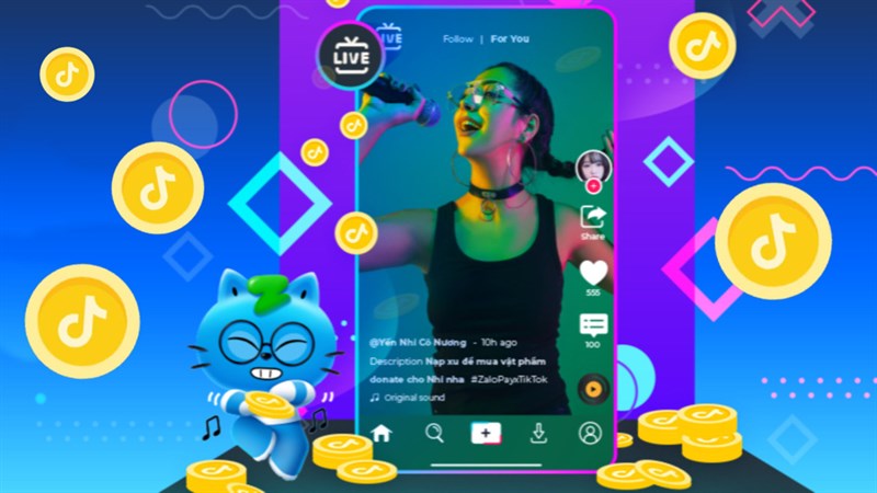 Nạp xu tiktok bằng thẻ điện thoại